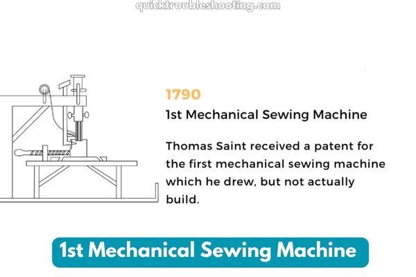 1st Mechanical Sewing Machine
