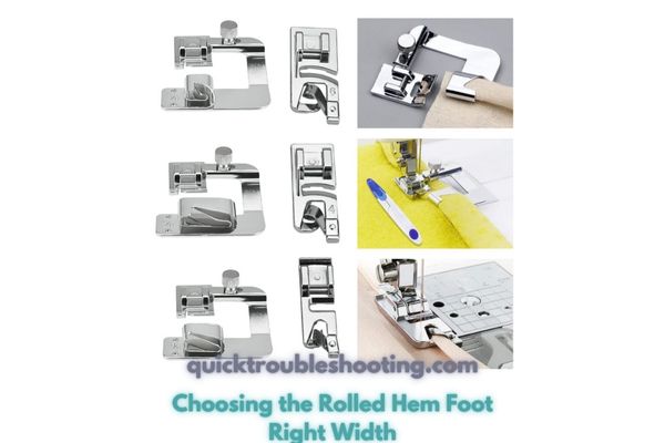 Choosing the Rolled Hem Foot Right Width