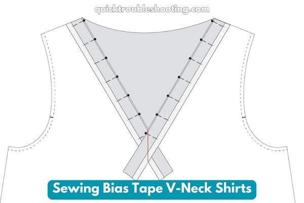 Sewing Bias Tape V Neck Shirts