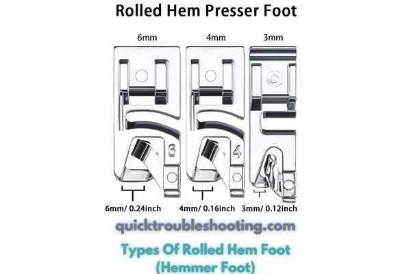 Types Of Rolled Hem Foot Hemmer Foot
